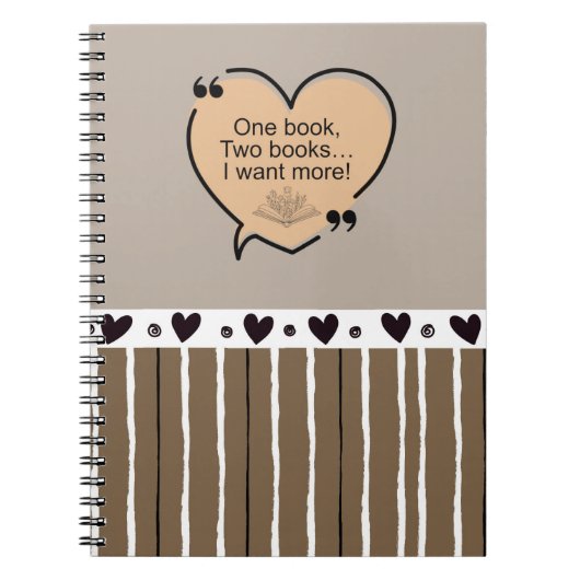 Carnet One Book, Two Books... I Want More! (Devant)