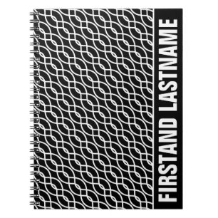 Carnet Onglet Barre personnalisée Vagues noires