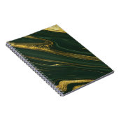 Carnet Onyx Vert Luxueux : Marbre D'Or. (Côté Droit)