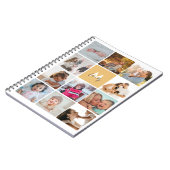Carnet Onze Collage Photo Simple Monogram Famille (Côté gauche)