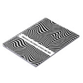 Carnet Op art motif avec lignes ondulées noir et blanc (Côté gauche)