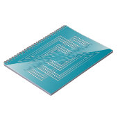 Carnet Opal Turquoise blanc (Côté gauche)