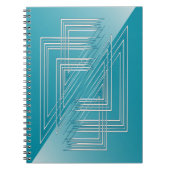 Carnet Opal Turquoise blanc (Devant)