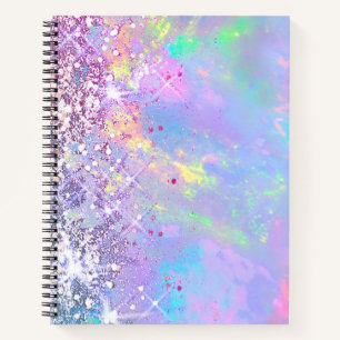 Carnet opale fausse parties scintillant