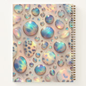Carnet Opale Girly Tendance Imprimé Léopard Monogramme (Dos)