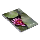 Carnet Open Lotus flower Nom personnalisé (Côté Droit)
