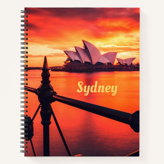Carnet Opéra de Sydney Australie Orange Sky (Devant)
