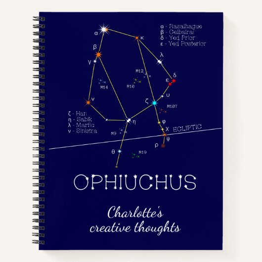 Carnet Ophiuchus de constellation zodiaque (Devant)