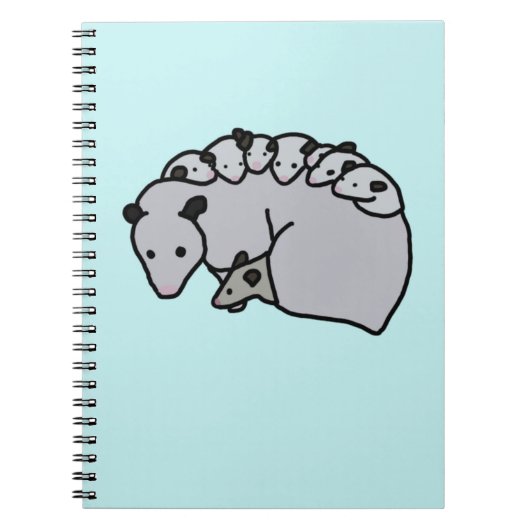 Carnet Opossum Mom with her Babies (Devant)