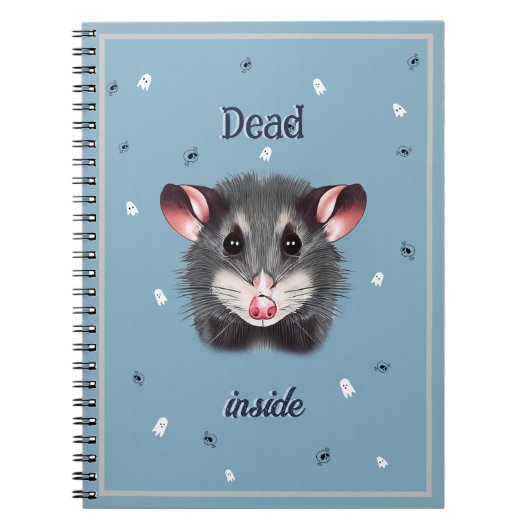 Carnet Opossum mort dans les fantômes et les crânes (Devant)