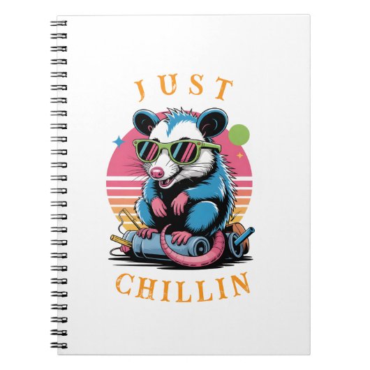 Carnet Opossum Synthwave Rétro (Devant)