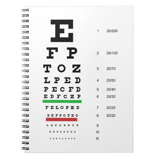 Carnet Optométrie Thématique Oeil Conception Spirale (Devant)
