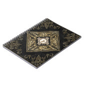 Carnet Opulence ornée | Flouris à bijoux noir et or (Côté gauche)