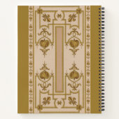 Carnet opulent imprimé baroque d'or (Dos)