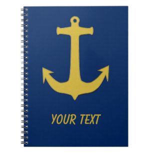 Carnet or Ancre + votre arrière - plan & idées