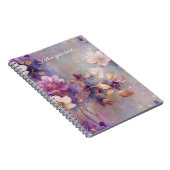 Carnet Or Blanc Fleur Pourpre (Côté Droit)