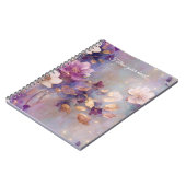 Carnet Or Blanc Fleur Pourpre (Côté gauche)