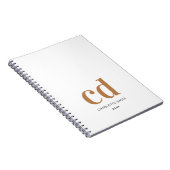 Carnet Or blanc monogram initié comme étant un minimum él (Côté Droit)