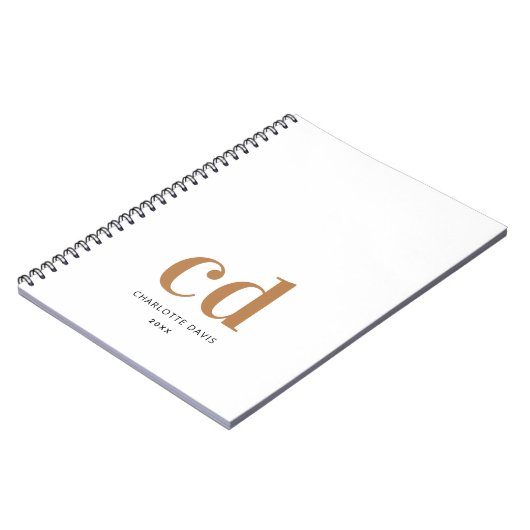 Carnet Or blanc monogram initié comme étant un minimum él (Côté gauche)