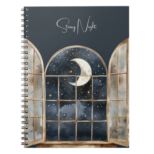 Carnet Or Bleu Étoiles Argent (Devant)
