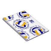 Carnet or bleu Le terrain de volley est mon endroit heure (Côté Droit)