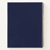Carnet or bleu marine moderne Signature monogrammed (Dos)