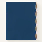 Carnet Or bleu moderne avec logo d'entreprise (Dos)