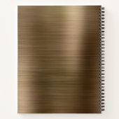 Carnet Or brossé simple et moderne (Dos)