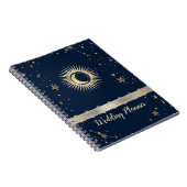 Carnet Or Céleste Soleil Et Lune Étoiles (Côté Droit)