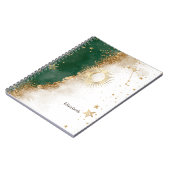 Carnet Or céleste Soleil Et Lune Étoiles Vert (Côté gauche)