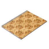 Carnet Or damassé floral (Côté gauche)