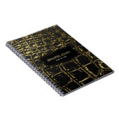 Carnet Or de Faux et peau noire de /Snake de crocodile (Côté Droit)