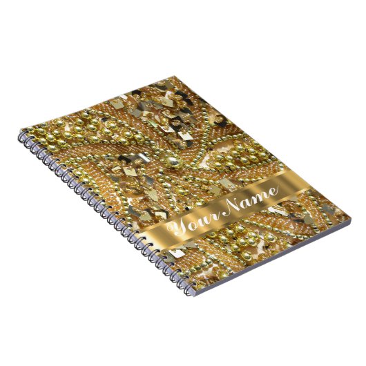 Carnet Or élégant bling (Côté Droit)