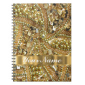 Carnet Or élégant bling (Devant)