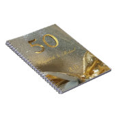 Carnet Or élégant de Faux d'anniversaire de mariage d'or (Côté Droit)