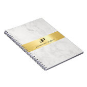 Carnet Or Et Marbre Élégant Simple Modèle moderne (Côté Droit)