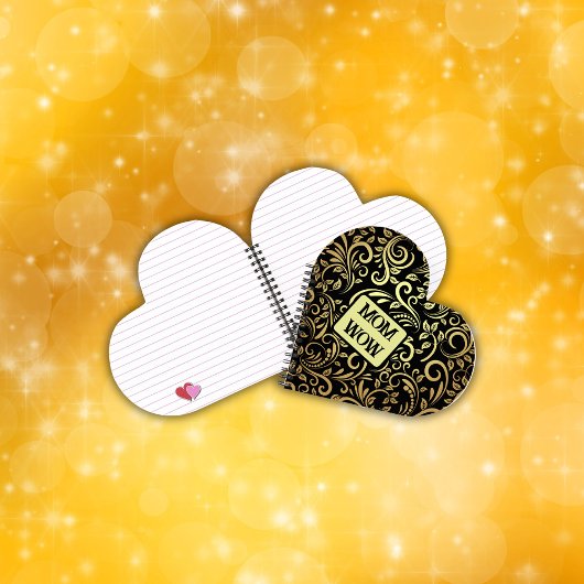 Carnet Or et noir - MOM - WOW | Spirale