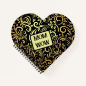 Carnet Or et noir - MOM - WOW | Spirale (Devant)