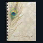 Carnet Or Exotic Peacock Feather Glam Élégant Chic<br><div class="desc">Gold Exotic Peacock Feather Glam Elegant Chic Journal Carnet. Customisez le devant avec ou sans texte.</div>