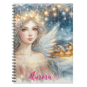 Carnet Or Fête de l'Eau Dorée Éthérée Ange de Neige