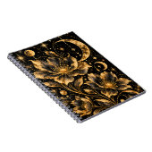 Carnet Or Floral Lune Dorée Céleste (Côté Droit)