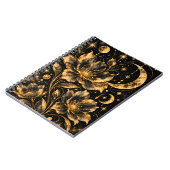 Carnet Or Floral Lune Dorée Céleste (Côté gauche)