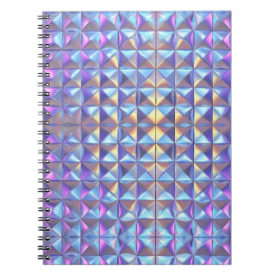 Carnet Or Géométrique Iridescent Bleu et Violet 2