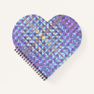 Carnet Or Géométrique Iridescent Bleu et Violet 2
