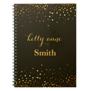 Carnet Or Glitter Faux Feuille Glamour kraft