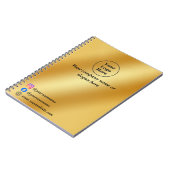 Carnet Or luxueux métallisé (Côté gauche)