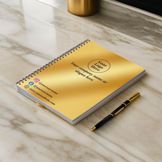 Carnet Or luxueux métallisé
