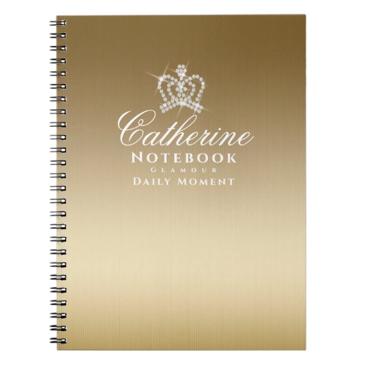 Carnet Or métallique de la Couronne brillant (Devant)