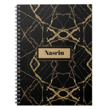 Or Moderne Marbre Noir & Luxe Minimaliste