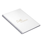 Carnet Or Moderne Minimaliste (Côté Droit)